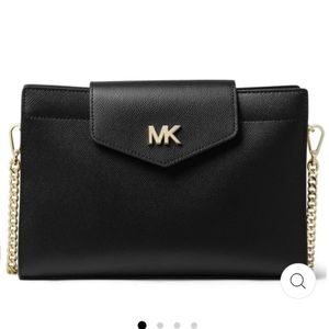 Michael Kors Crossgrain Leather Crossbody Clutch